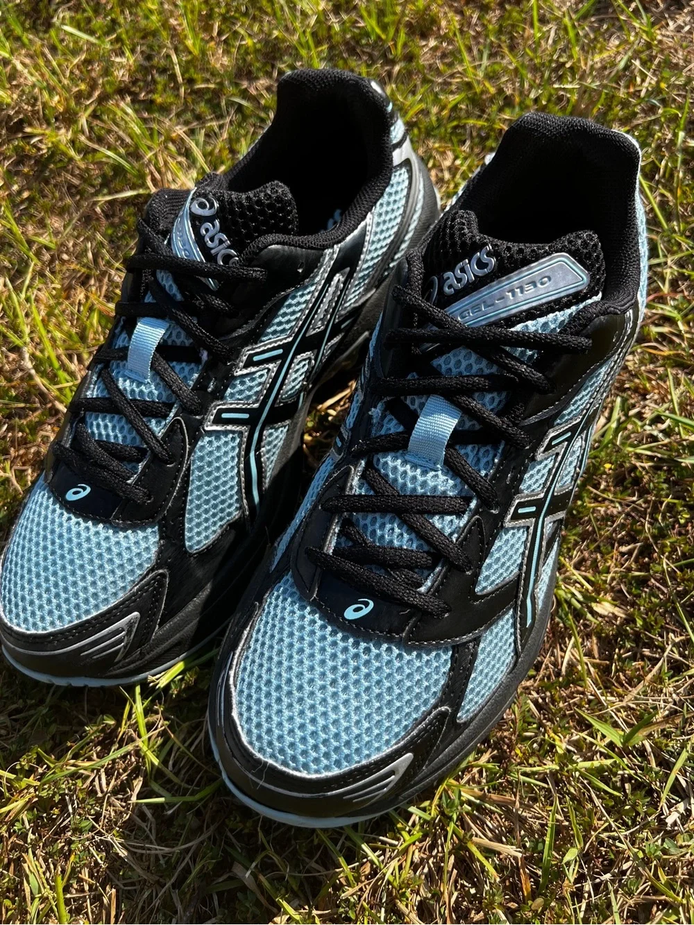CLEAN Asics size 11 Womens Gel-1130 Black Ice Blue shoes